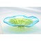 CC Home Furnishings 20" Green and Blue Hand Blown Swirled Glass Plate
